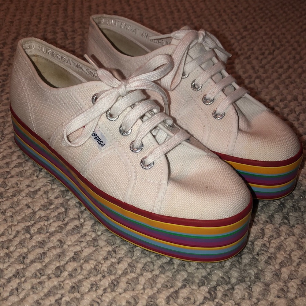 Rainbow Platform Superga Shoes EU 38, USA 7.5